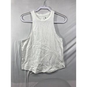 Free People FP Movement Womens S Small White Inhale Tank Top Layering Cotton